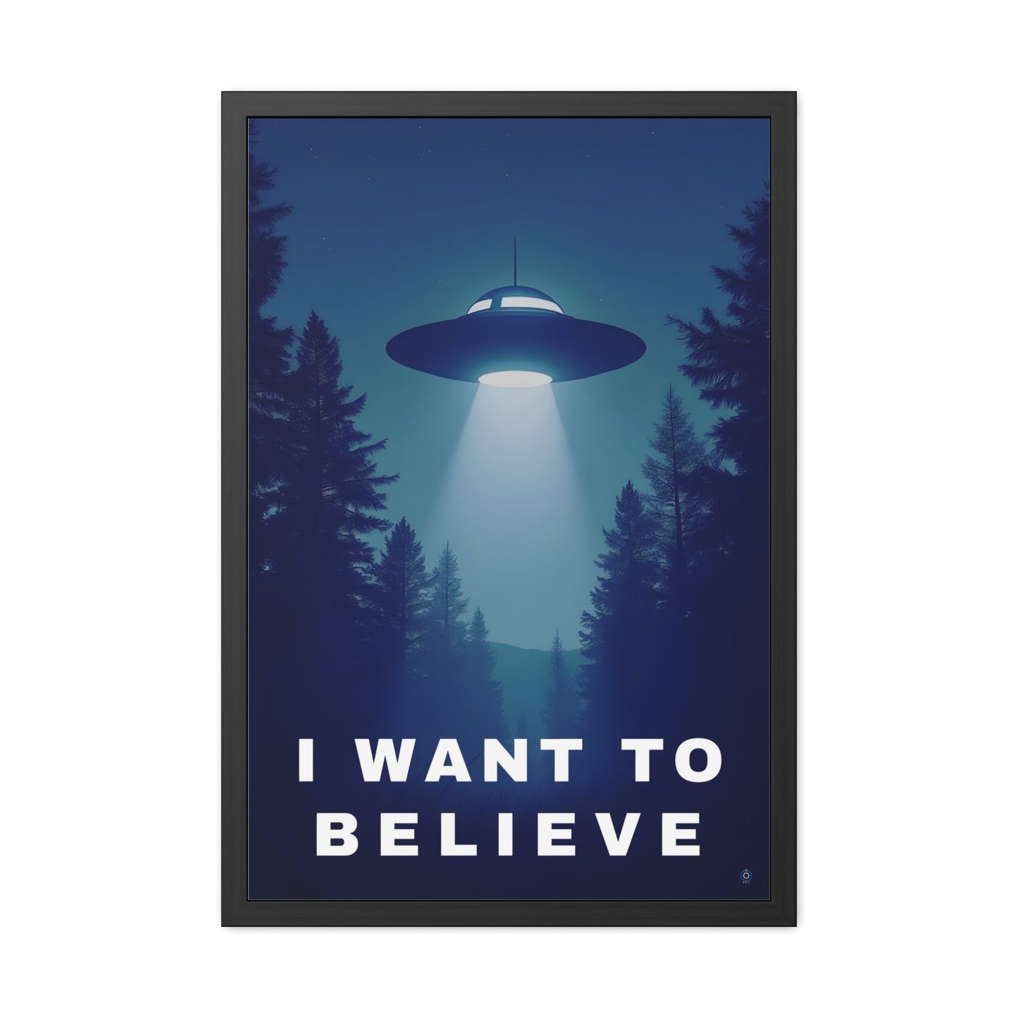 "I WANT TO BELIEVE" UFO - Framed Poster