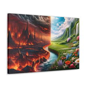 Canvas Artwork: Hell vs. Peace Gallery Wrap