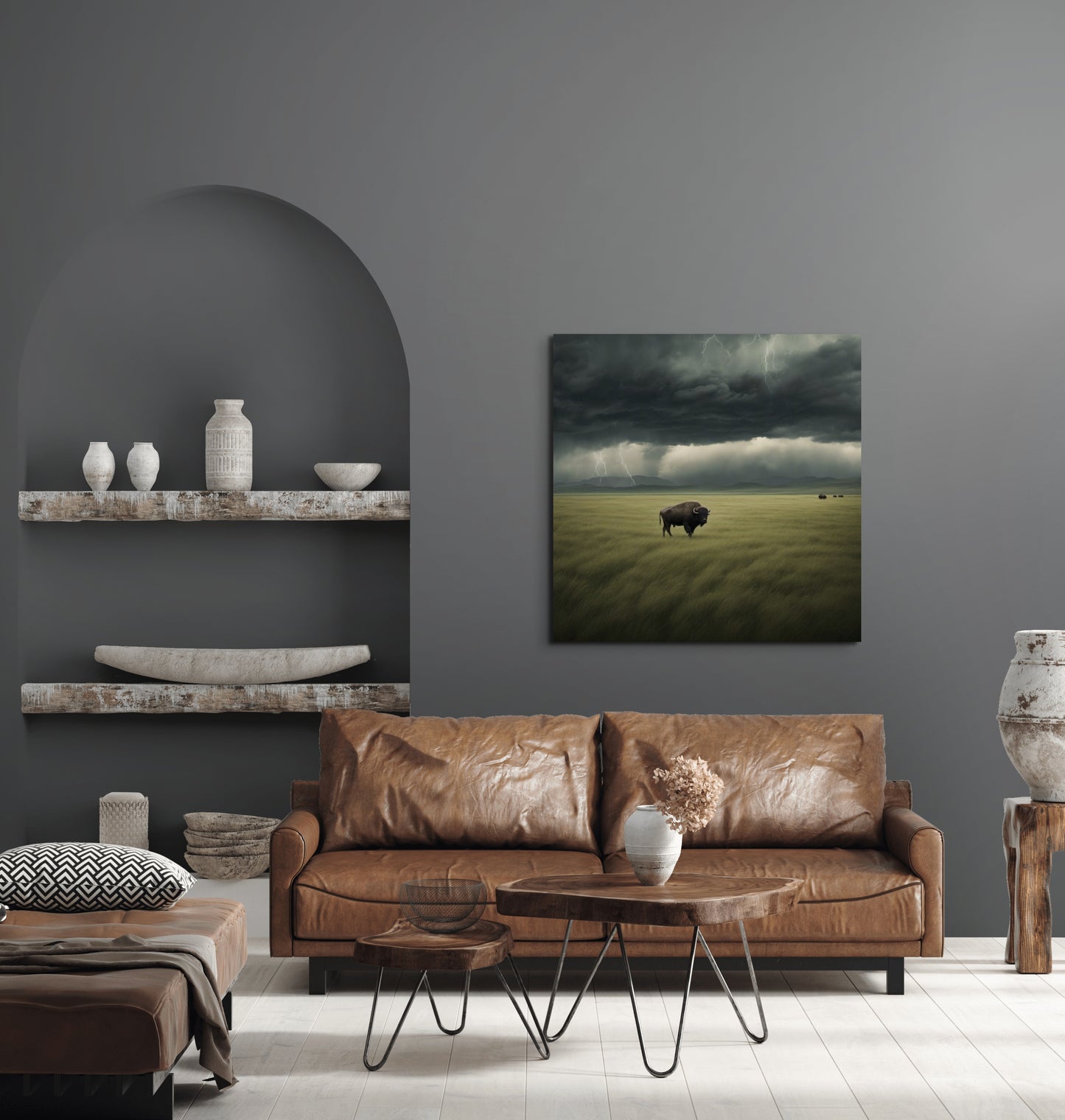 Lone Buffalo - Canvas